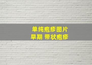 单纯疱疹图片早期 带状疱疹